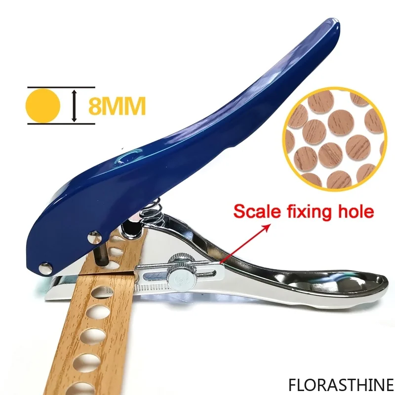 Edge Banding Punching Pliers Hole 6mm 8mm 10mm Circle Hole Paper Punch Hand-held for ID Cards PVC Cards Badge Photos