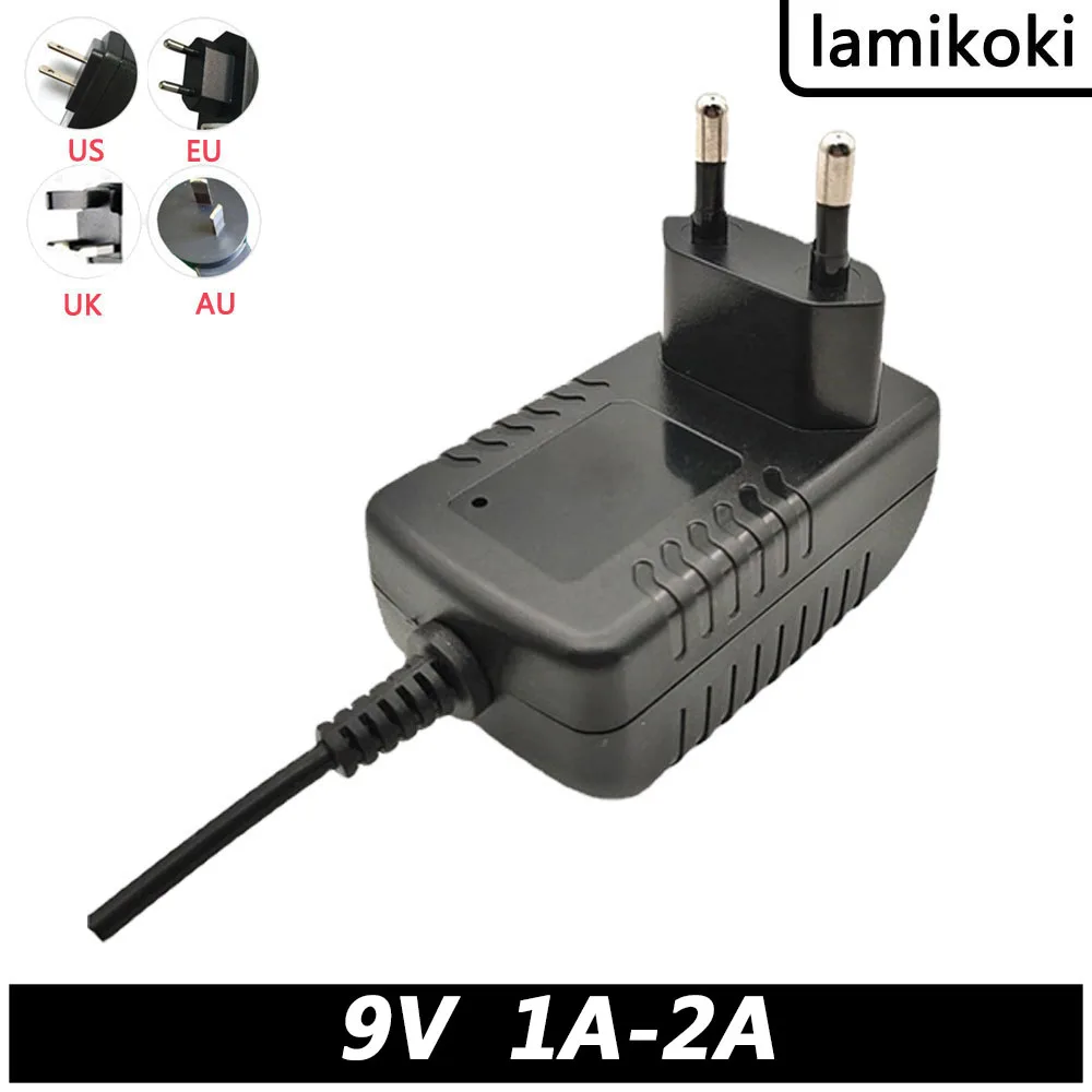 9V 1A 2A Power Supply AC/DC Center Negative Adapter For Casio Piano Keyboard Guitar Charger DC 5.5*2.1mm