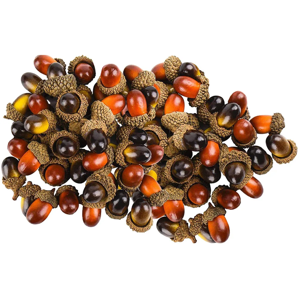

50Pcs Simulation Acorn Hanging Decorative Acorns for Xmas Tree Pendant DIY Crafts Photography Props Holiday Supplies