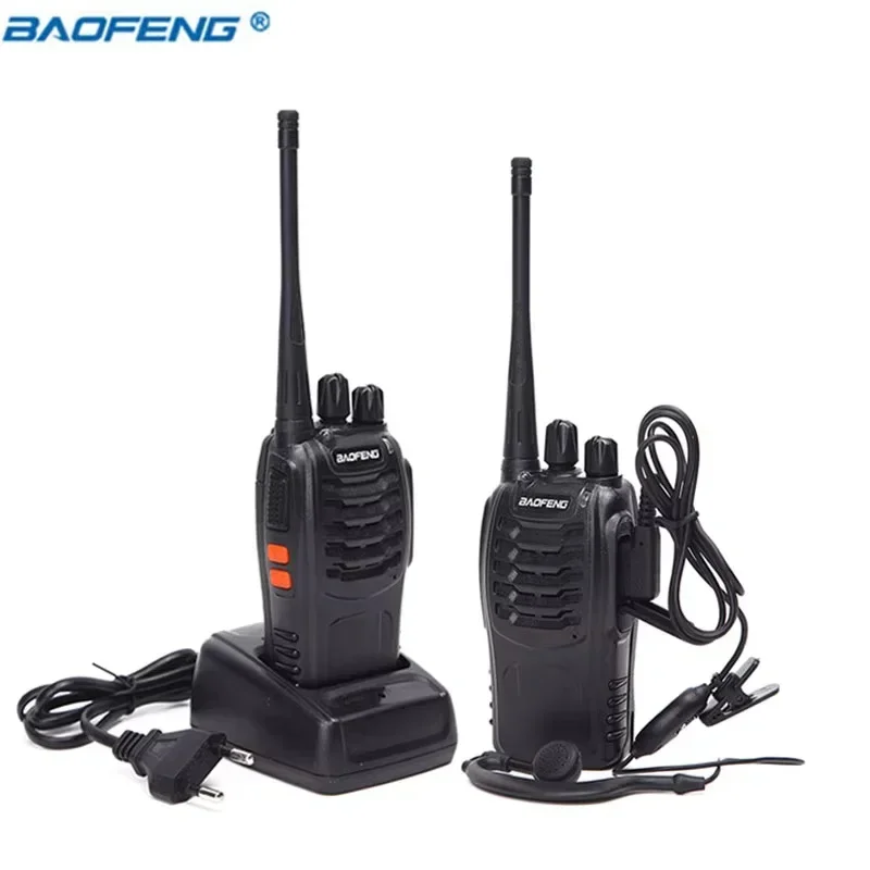 Baofeng 888s 2pcs Long Range Walkie Talkie UHF 400-470MHZ Two Way ham Radios Transceiver USB for Hunting