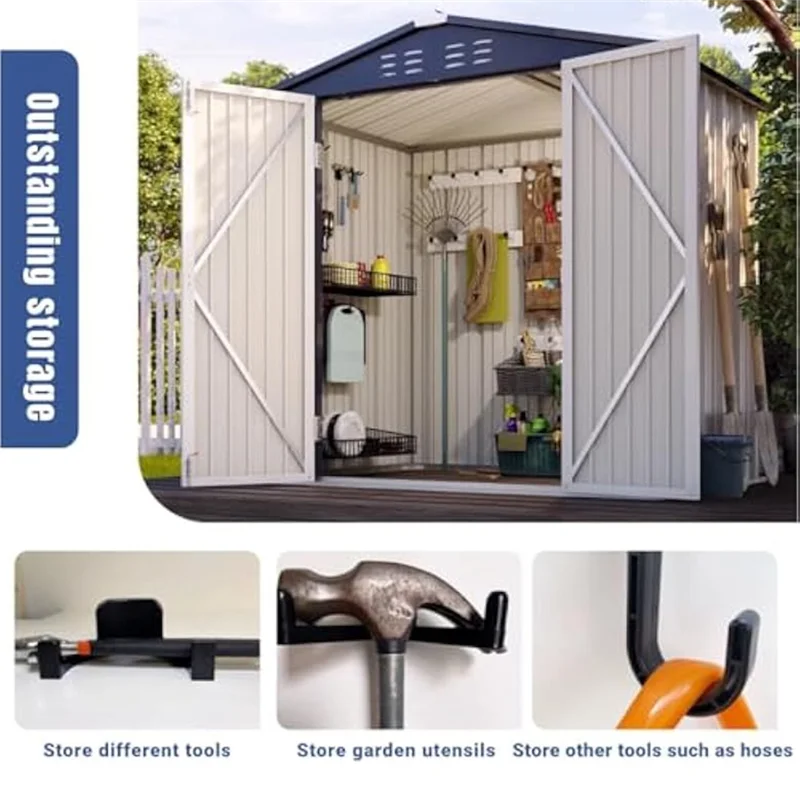 AB33-Storage Shed Hooks For Suncast And Crafstman Sheds For Outdoor Shed Organizing Ladders