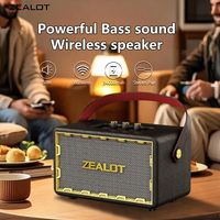 ZEALOT MT01 50W Retro Wireless Outdoor Speakers Portable Subwoofer with Dual Pairing 24000mAh Battery for Party Booming Bass
