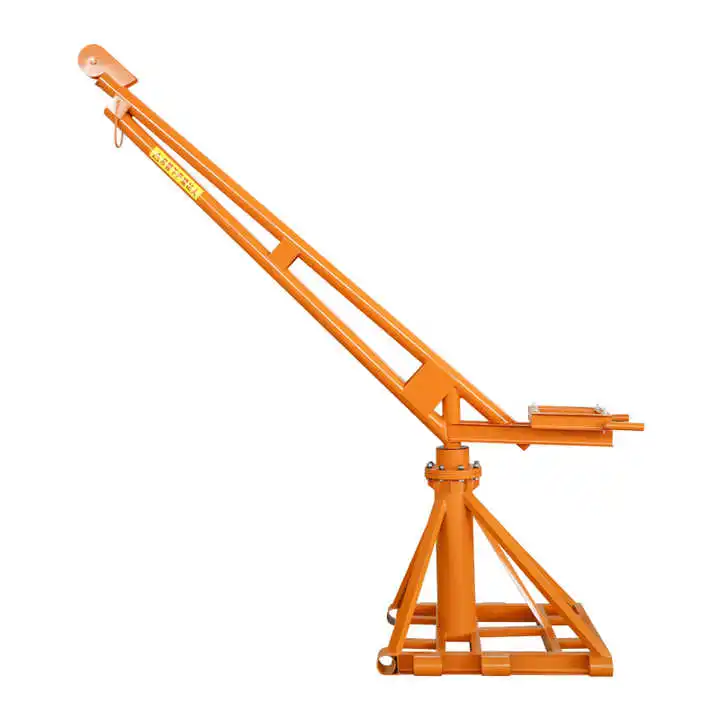 

Construction Material Lifting Portable Mini Mobile Lift Roof Cranes With Electric Hoist Winch