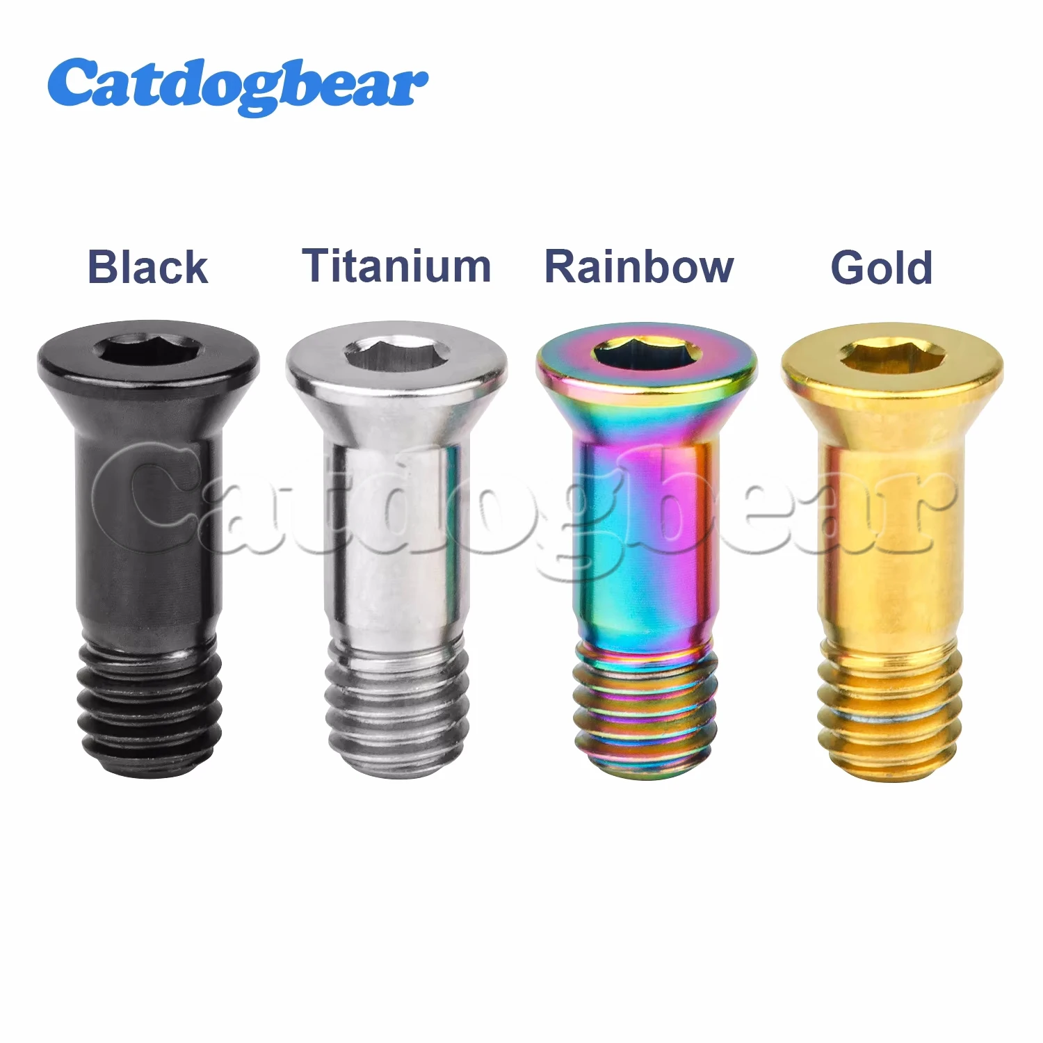 

Catdogbear 4PCS Titanium Bolts M5x 14.5mm Bicycle Rear Derailleur Jockey Wheel Screws