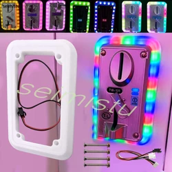 Coin acceptor LED Colorful LED Frame Decorative Panel Upgrade DIY  Vending Machine Parts Lamp Holder Pinball Arcade Game