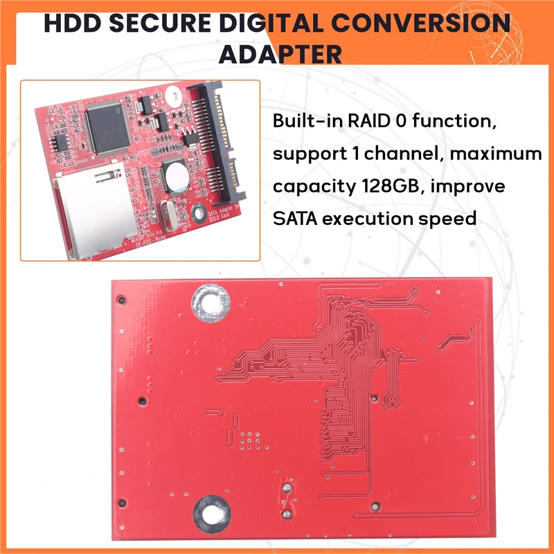 

Высокоскоростная адаптерная карта MMC SD SDHC 2.0SATA к SD Адаптер SD-карты к SATA Безопасный адаптер для цифрового преобразования HDD