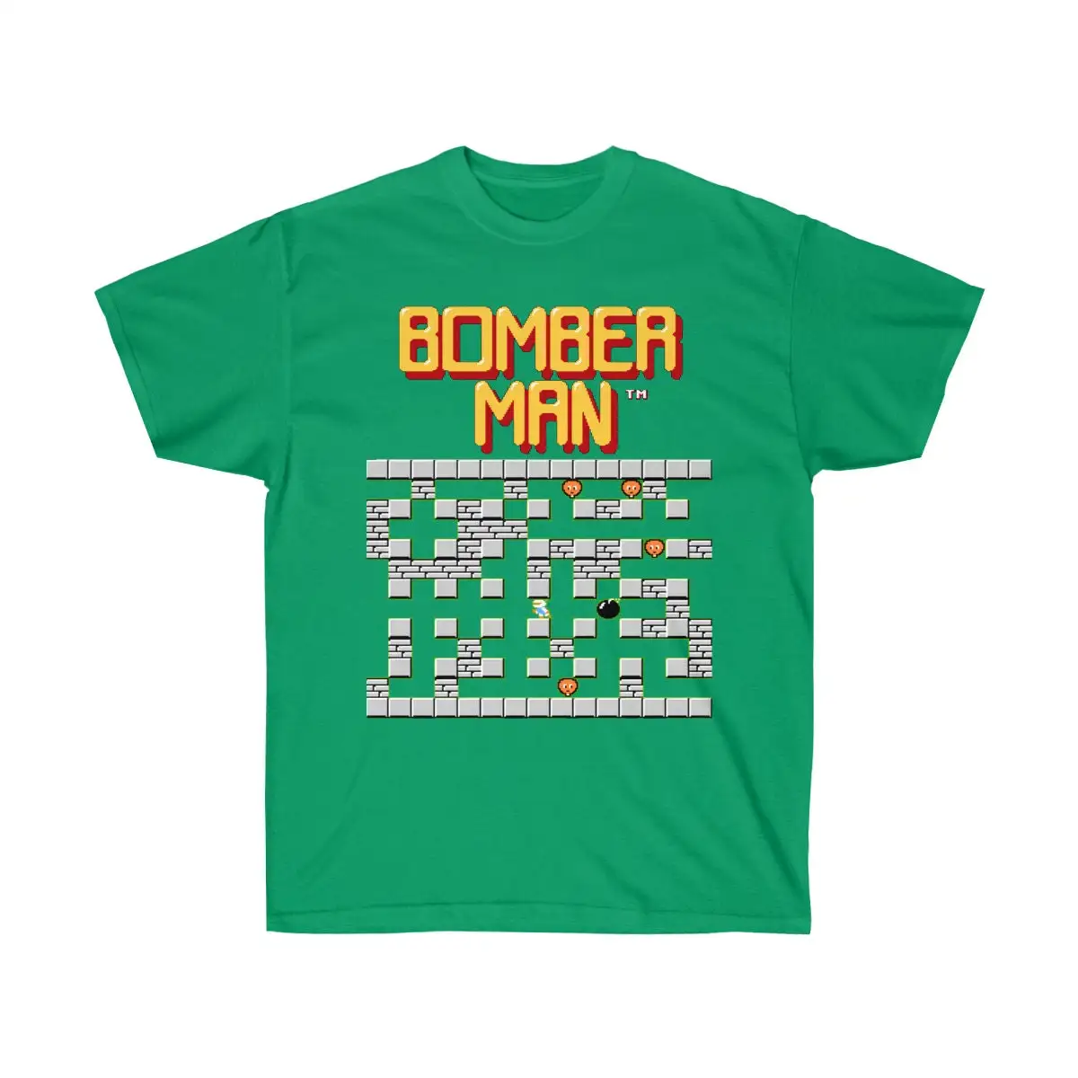 Bomberman Stage 1 Logo Nes Famicom Game 8 Bit Screen T Shirt Arcade Classic Vintage Retro Design All Sizes