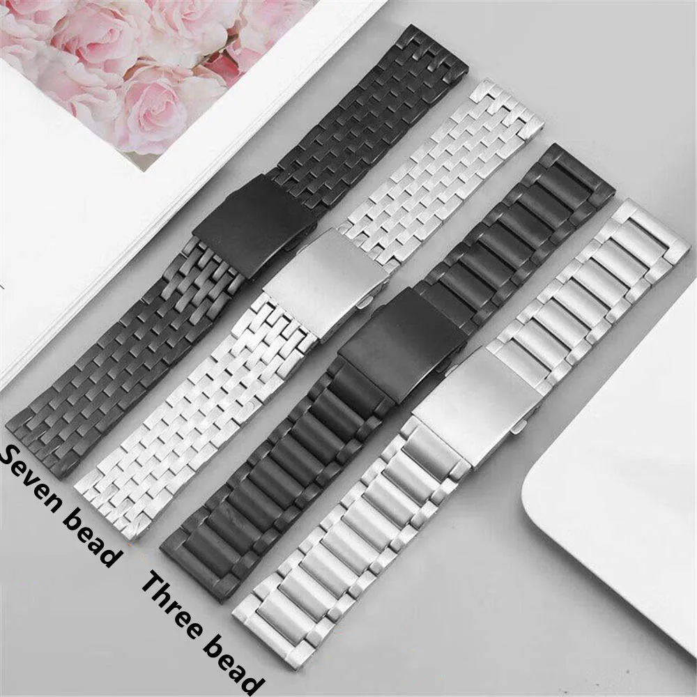 Solid Precision Stainless Steel Strap For Citizen Agelocer Diesel DZ7311 DZ4358 Fold Buckle Band