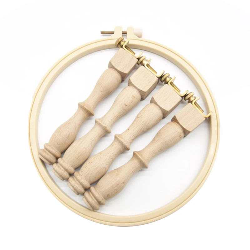 

Adjustable Portable Wooden Embroidery Hoop Stand Set Stand Needlework Cross Stitch Frame Rack Desktop Embroidery Stand