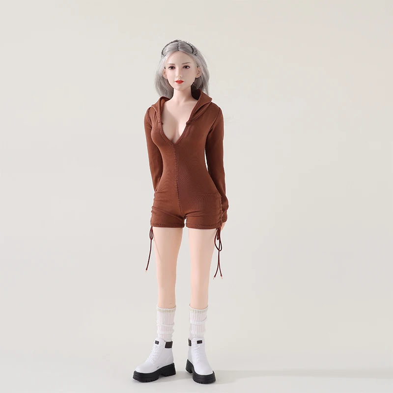 1/6 weibliche Figur Bodysuit Kleidung, Träger-Badeanzug Jumpsuit Rock Outfit für 12 Zoll Soldaten-Actionfigur Puppenzubehör – Detail 6