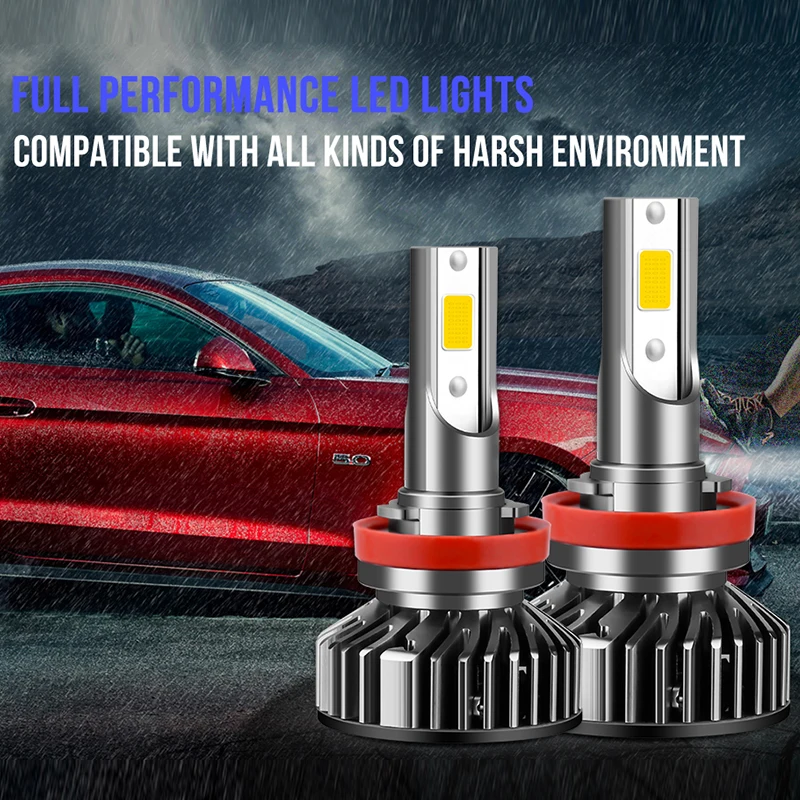 Dualvision 300W High Power H7 LED Headlights Canbus Bulbs 9005 HB3 9006 HB4 H1 H4 H8 H9 H11 High Low Beams Auto Lamps 1pcs