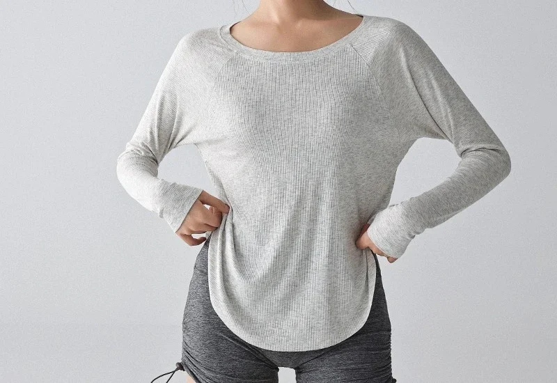 Yoga clothes women's autumn new quick-drying loose Pilates training fitness top sports long-sleeved blouse