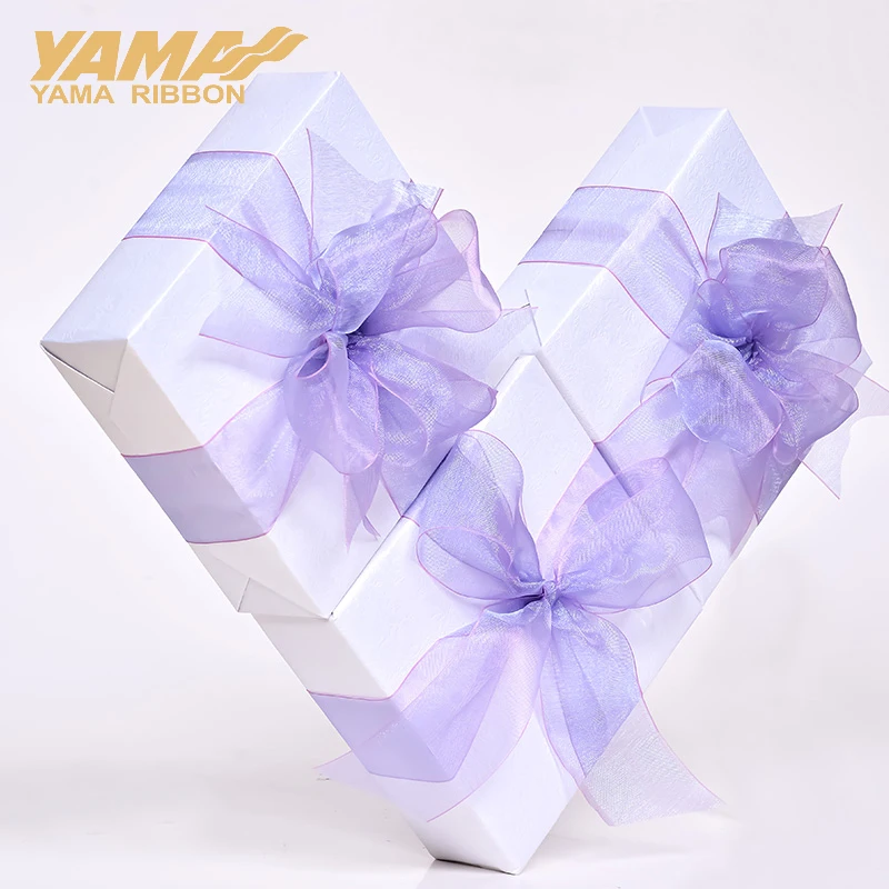 YAMA-Polyester Ombre Organza Ribbon for Crafts, DIY Hair Accessories, Gifts Packaging, Wedding Decoration, 10Yards/Roll, 9mm