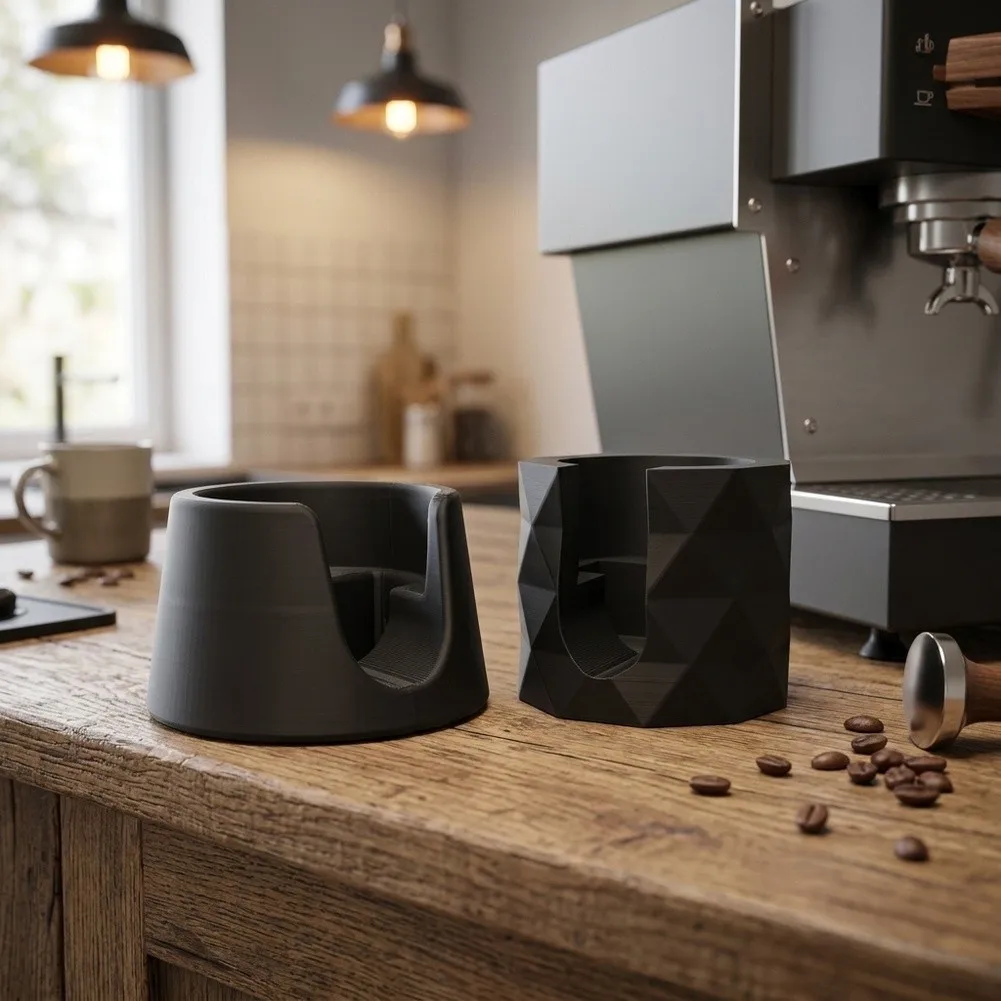 For ES601 Compatible Coffee Portafilter Stand with Tamper Holder Non-Slip Base Material 8..8x6.9 cm Dimensions