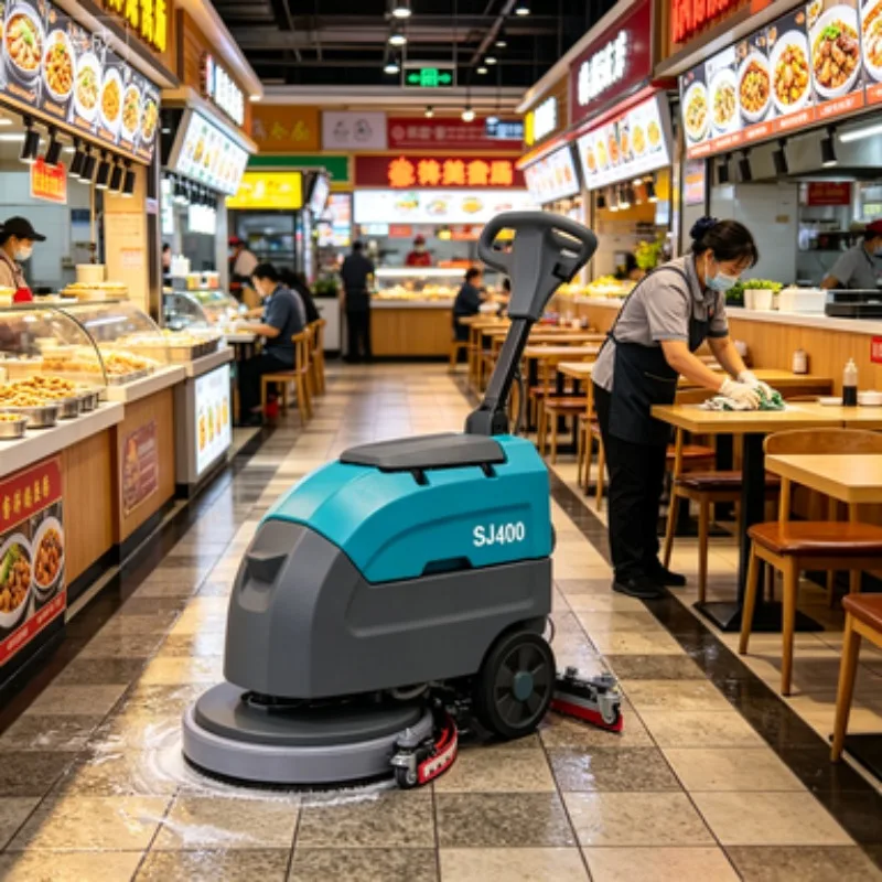 Electric Commercial Walk-Behind Single Disc Floor Scrubber for Floor Washing on Marble, Tile, Concrete, and Terrazzo Surfaces