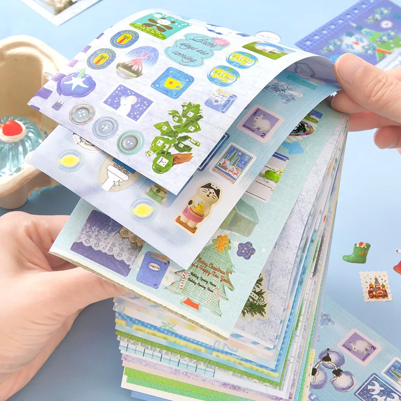 20sheets/lot Kawaii Japanese Wonderful Moments Series Die Cutting Coil Sticker Book DIY Scrapbook Stationery Decoration  ﻿Kit