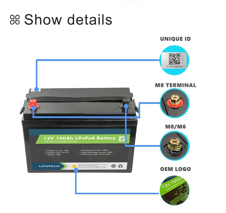 For 6000 Cycles 300ah Energy Storage Battery LiFePO4 Solar inverter Battery 12V 100ah 200Ah 10Kwh lead acid replace for UPS