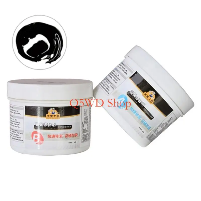 Q5WD Ceramic Repair Paste Quick Dry White Porcelain-Crack Chip Porcelain-Repair-Kit Tub Tile Shower Repair Tile Adhesive 2pcs