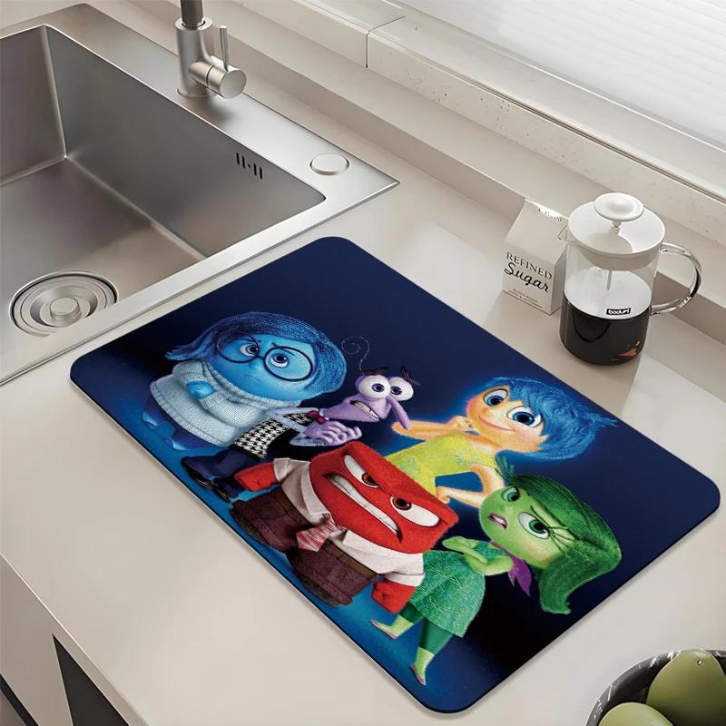 

Disney Inside Out Characters Kitchen Drying Mat Absorbent Anti slip for Countertop