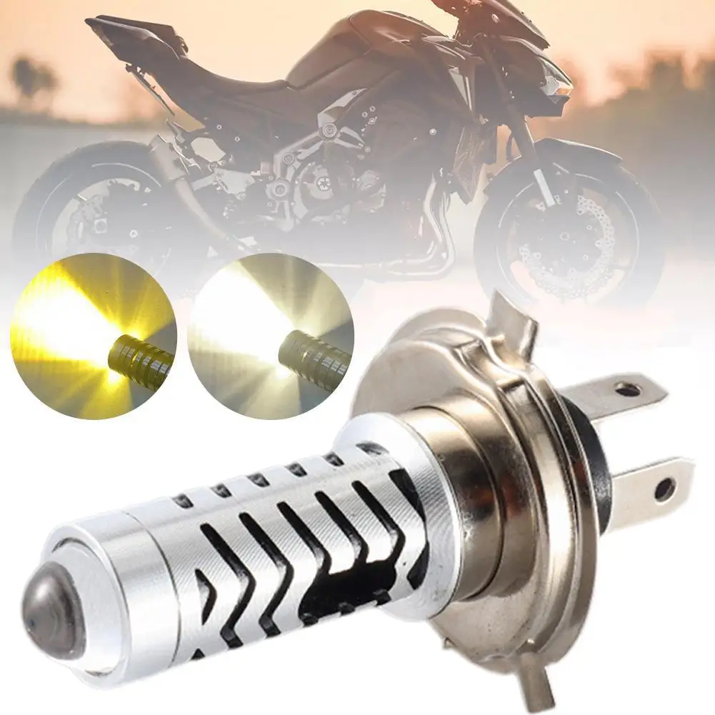 NEW 12V H4 LED Dual Color Motorcycle Headlight Bulbs S2 Lamp 6000K Beam H6 Fog Hi/Lo Accessories P15D ATV Scooter BA20D K3Y0