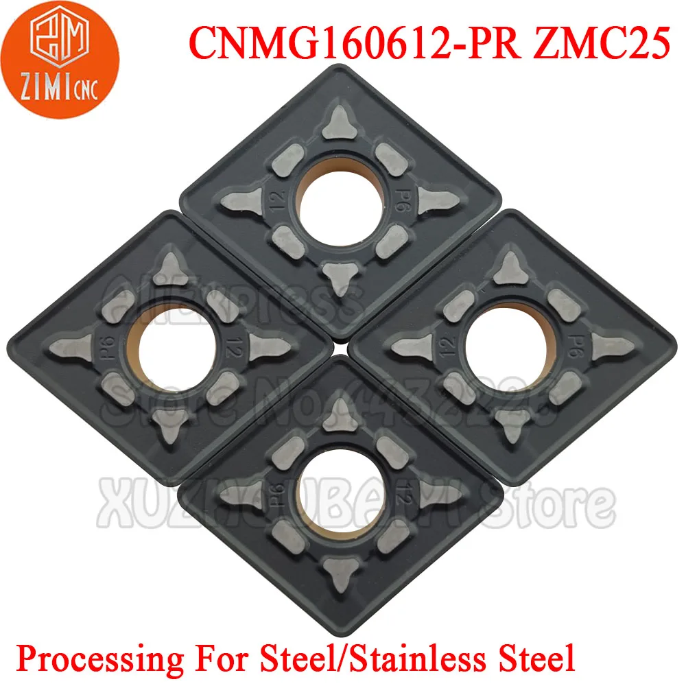 10pcs CNMG160612-PR ZMC25 CNMG160612 PR CNMG 160612 External Carbide Inserts Turning Tools CNC Metal Cutter Lathe CNMG Blade