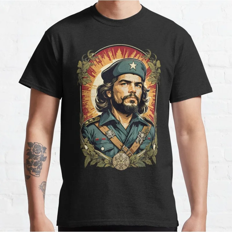 

Che guevara Viva la Revolucion retro Cuba leader gift t shirt for man 100% cotton print clothes Men's All size S-6XL Tops