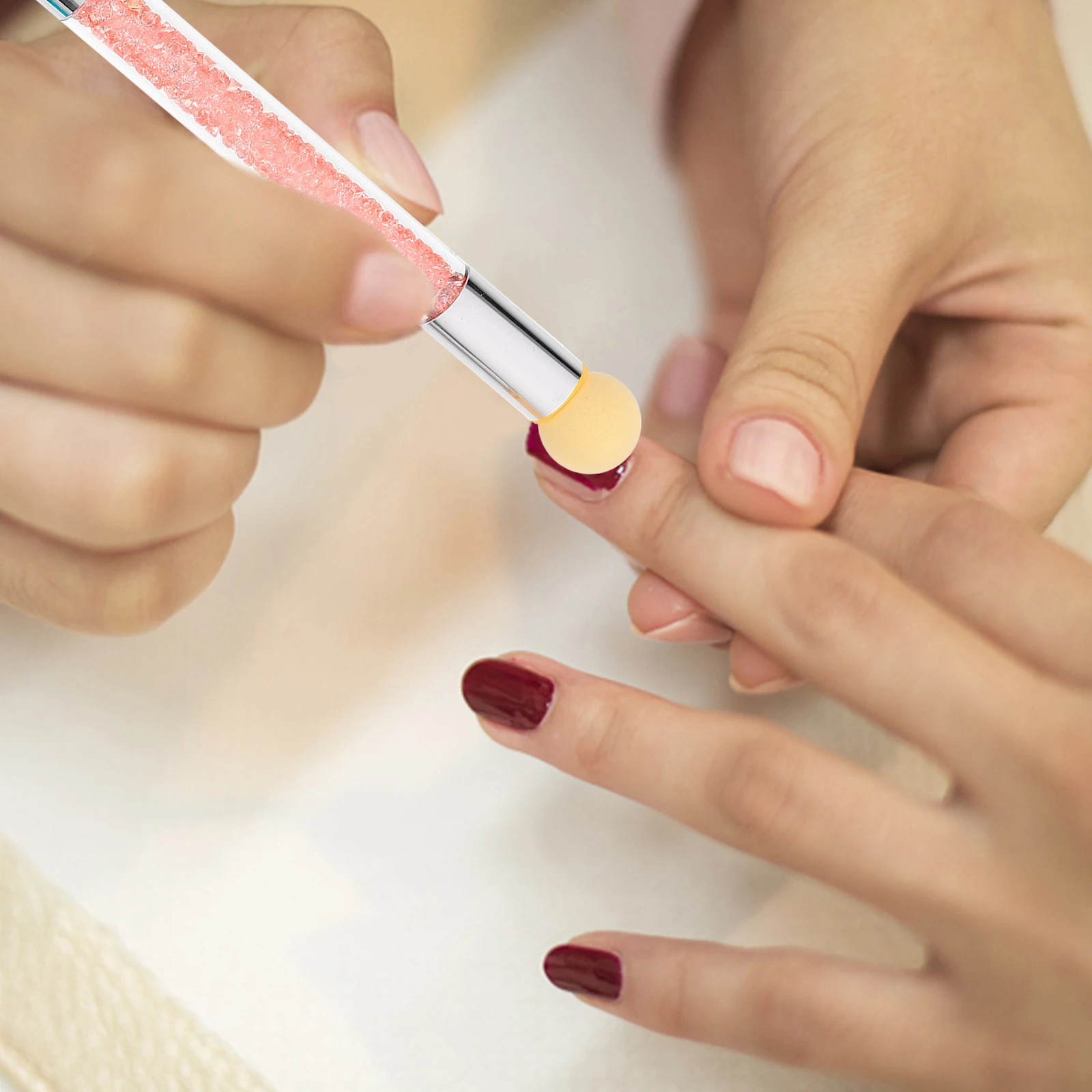 

10pcs Sponge Dotting Glue Pen Tips Nail Art Manicure Replacement Heads Soft Reusable Nail Brush Alternatives Uv Gel Professional