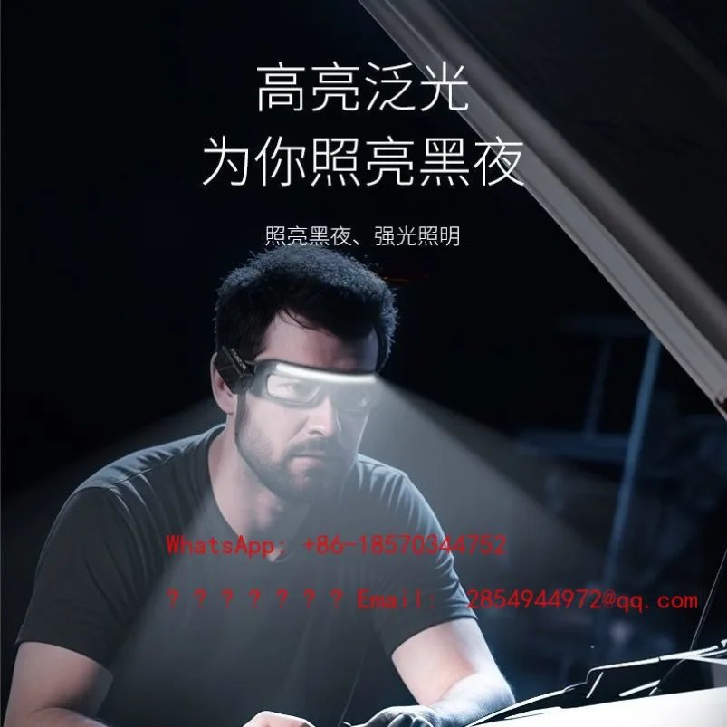 2026-強力な光量照明メガネ作業灯屋外乗馬夜釣り防風ヘッドライトスポットライト迅速配送
