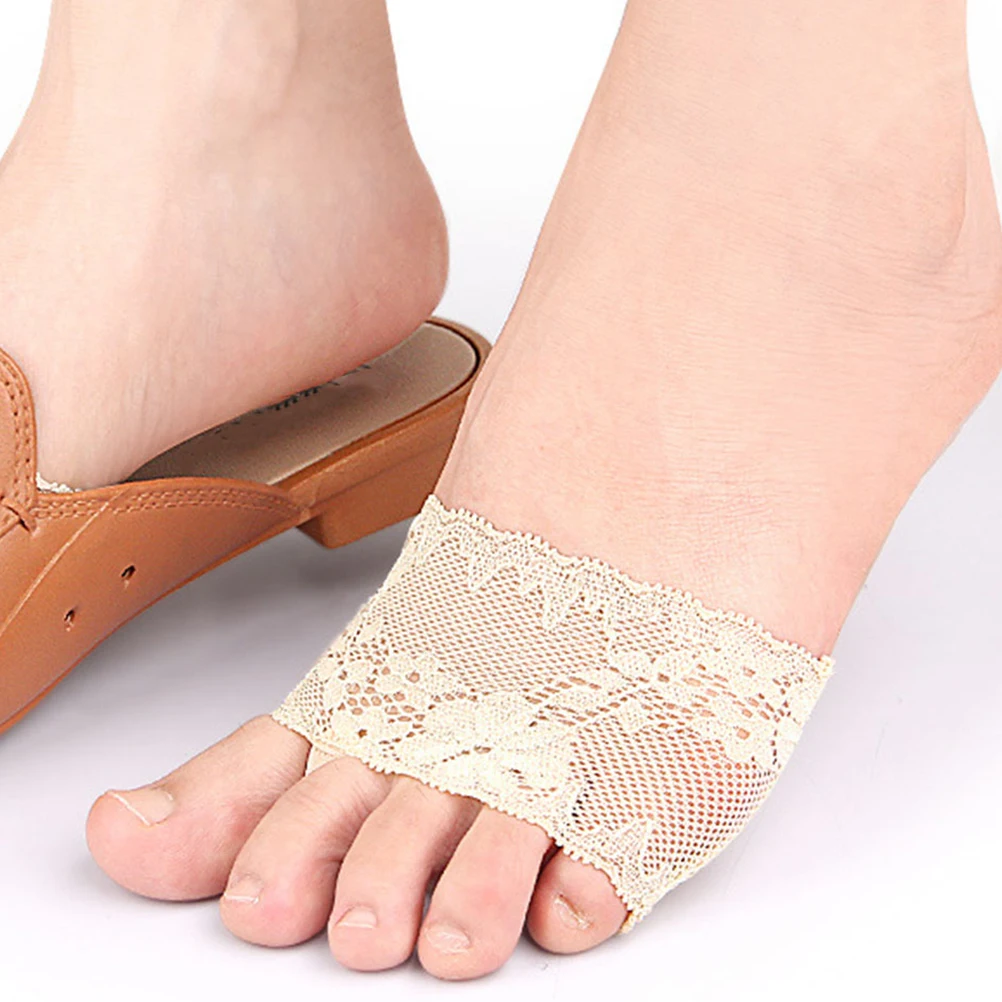 

2 Pairs Open Toe Fish Mouth Socks Women Spandex Hidden Socks Cushion Anti Slip Invisible Sock Cover for Sandals