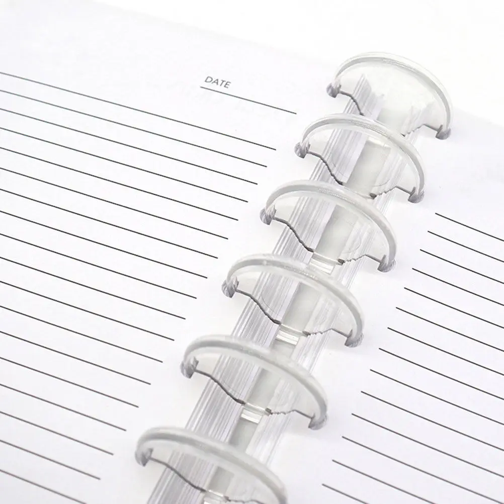 Plastic Binder Rings 40 Pack Transparent Binding Discs for Loose Leaf Notebooks Planners Scrapbooks