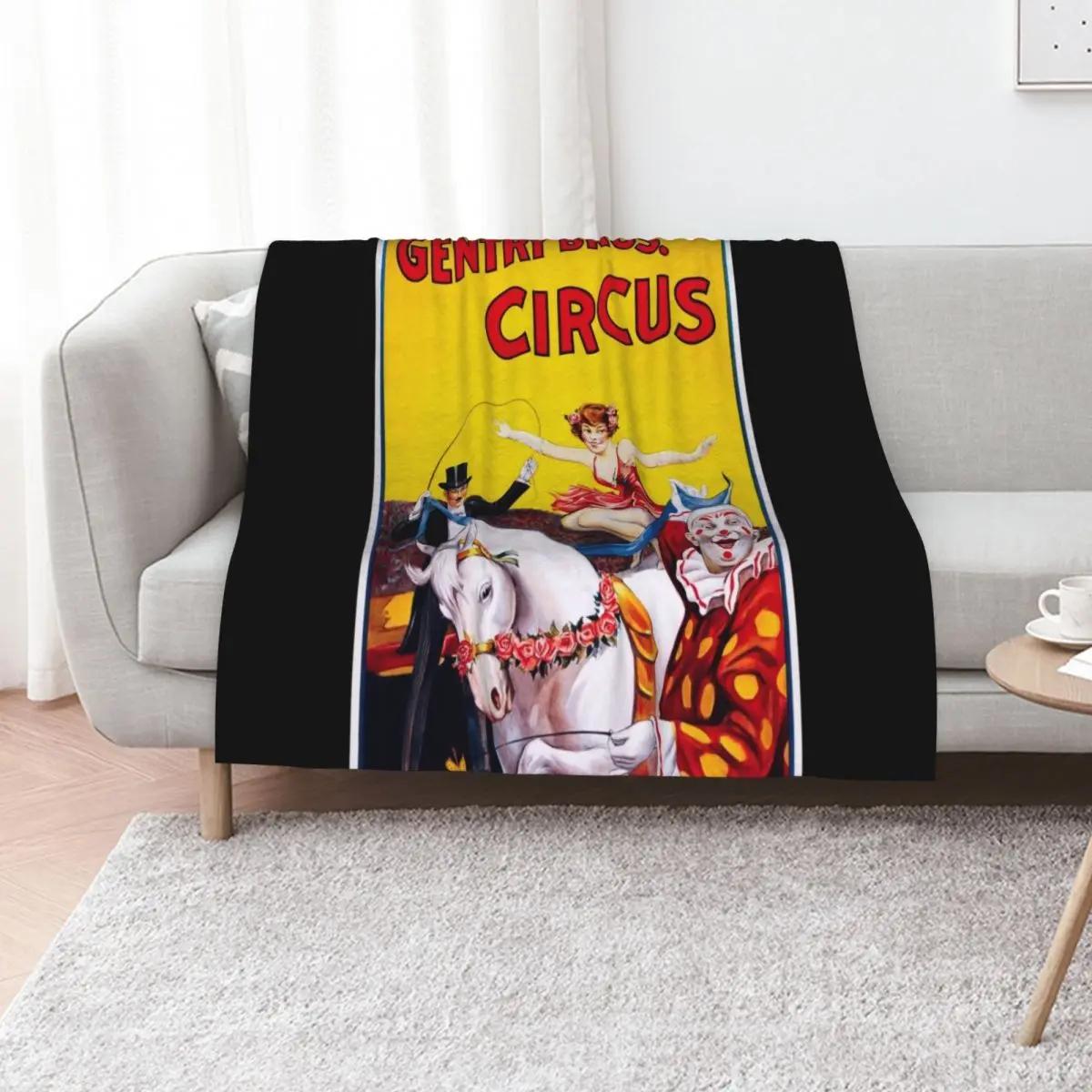 Vintage Circus Advertisement Poster Throw Blanket for babies cosplay anime Polar Sofa Quilt Fashion Sofas Blankets