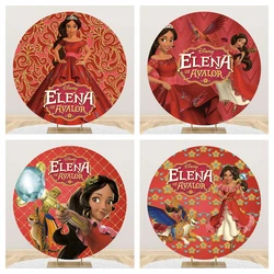 Princess Elena Round Circle Backdrop Backgrounds For Photographs Baby Shower Birthday Party Decoration Photozone Shooting Props