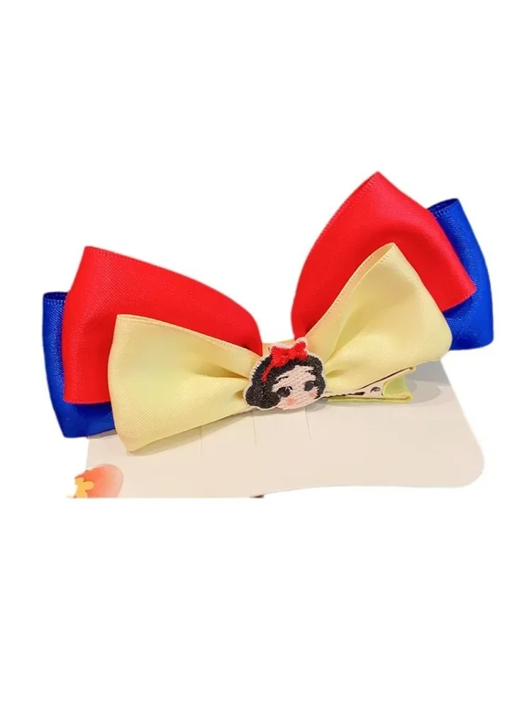 Cartoon Snow White Children\'s Hairpins Cartoon Peripheral Disney Creative Bow Cute Sweet Headwear Hairpins Small Gifts Wholesale