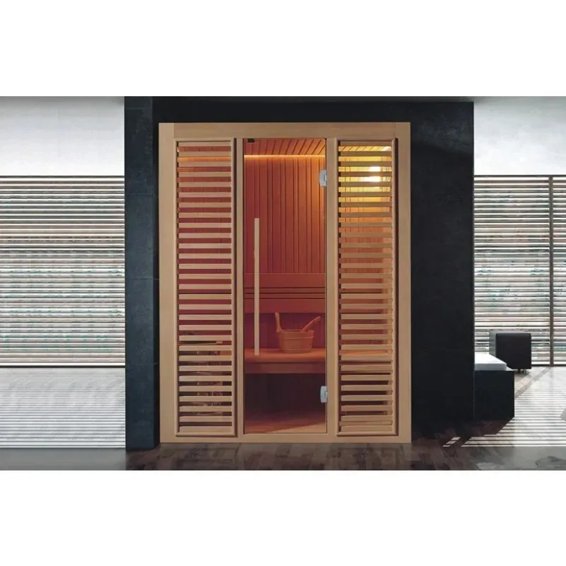 Luxury Dry Steam Sex Traditional Wooden Sauna Room 3-4 Person