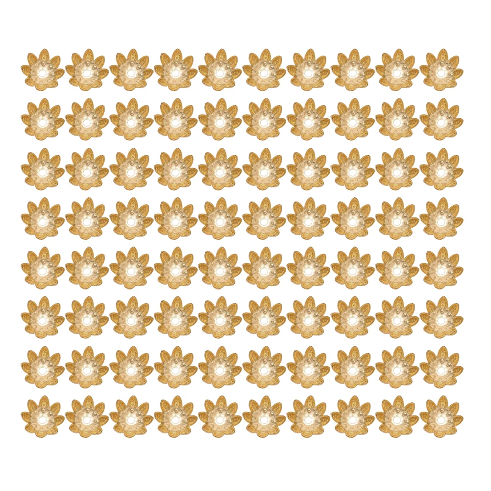 

500pcs 8Mm Vintage Bead Cap Pendants Metal End Caps For Diy Jewelry Making Flower Spacer Caps Craft Findings Assorted Colors