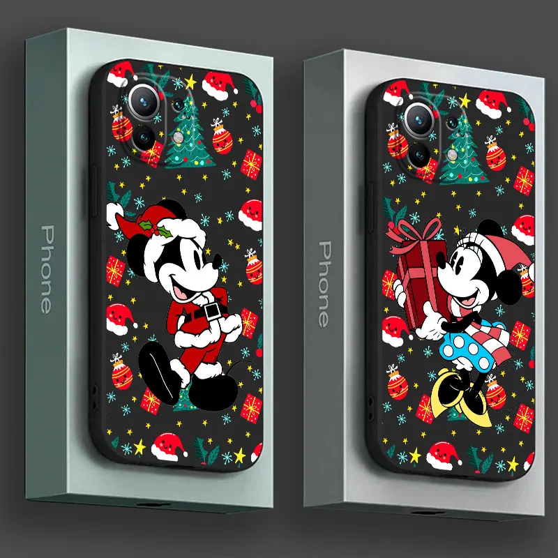 

Cartoon Mickey Mouse Christmas Phone Case For Xiaomi 15T 14T Pro 13T Mi 11T 10T 15Ultra Poco X7 F7 M7 Pro X3 X5 X6 F6 Soft Cover
