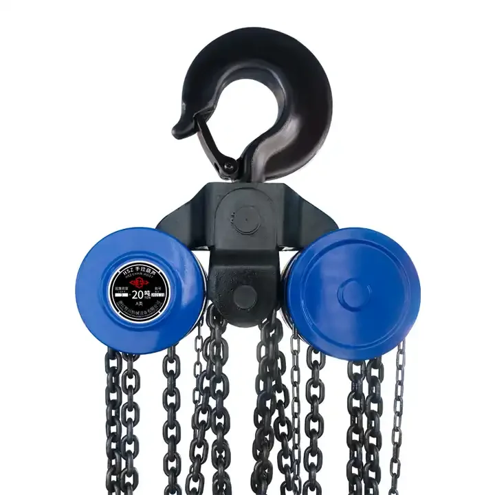 20 Ton Round Hoist G80 Chain Hoist Durable Safety Manual Lifting Tool Hand-powered Steel HSZ Type Key Word Chain Block