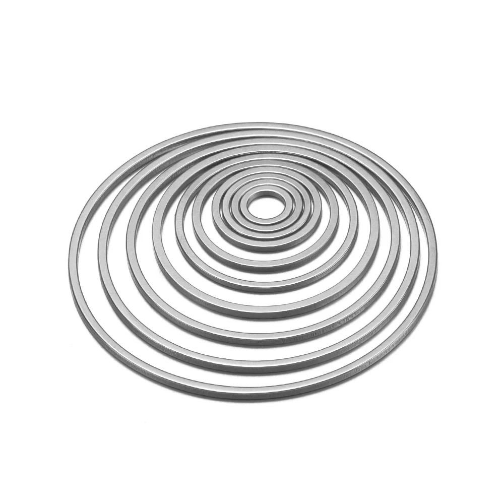 20pcs Stainless Steel Round Charms Earrings Rings Big Circle Ear Wire Hoops Pendant DIY Jewelry Making Bracelet Connectors 40mm