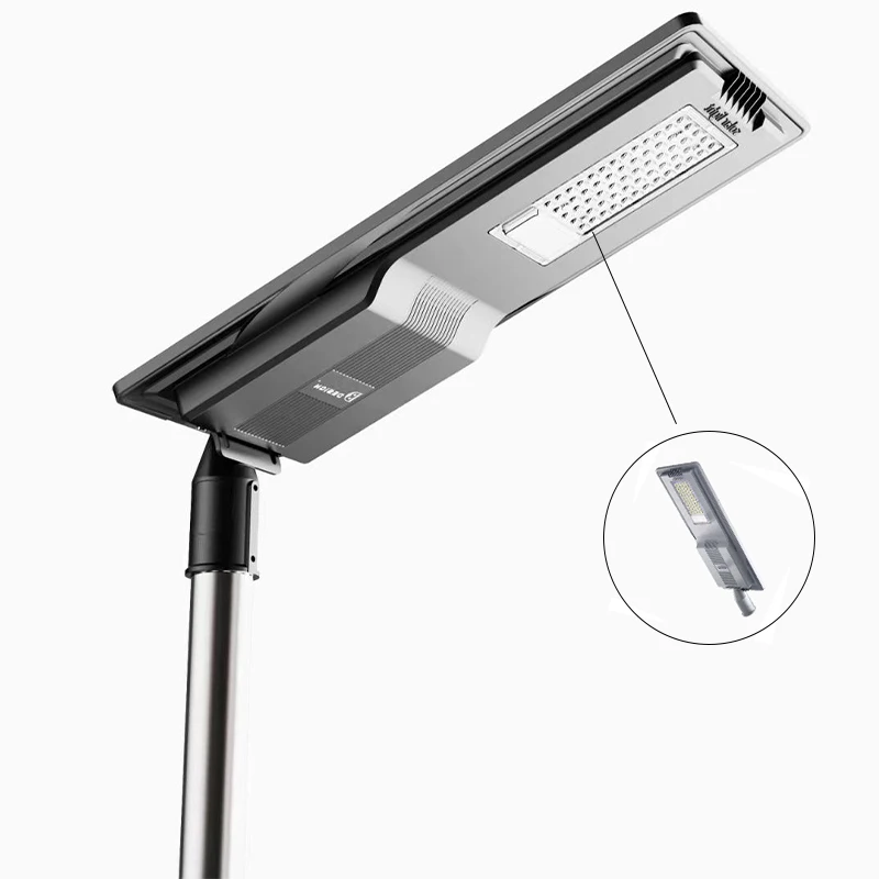 Outdoor Smart Sensor Pole Solar Street Lamp All in One Integrated Led Solar Power Street Light