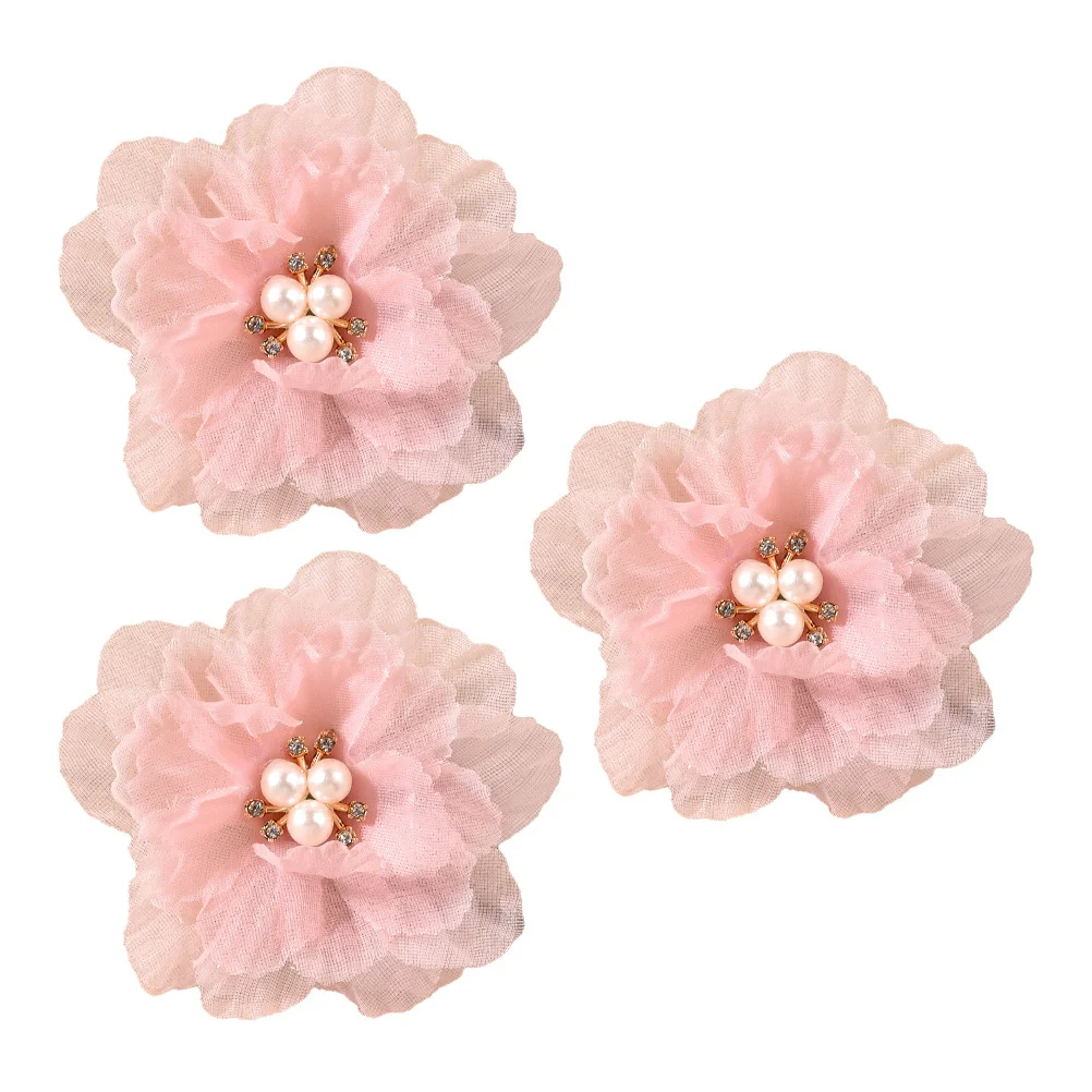 

3Pcs Flower Hairpin Clip Barrette for Girls Women Kids Elegant Hair Accessories Styling Tool for Braided Ponytail Curly Hair Use