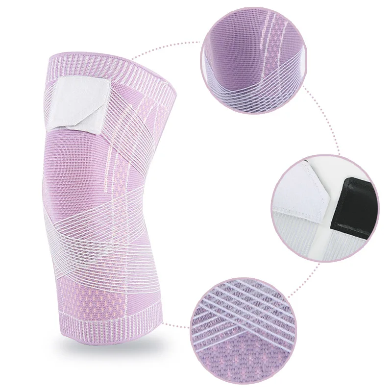 1 pz ginocchiere a compressione supporto manica protezione ginocchiera elastica supporto a molla pallavolo corsa cuscinetto in silicone