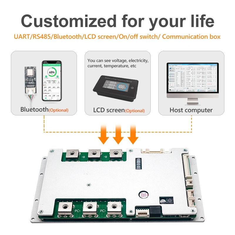 TDT smart BMS 17S 60V 20S 24S 72v 84v 30A 50A 100A 120A 150A 200A z buzzerem BT UART