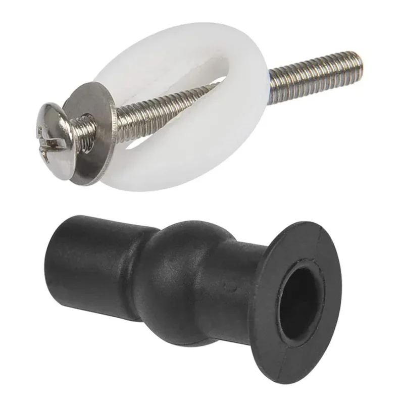 2pcs Toilet Seat Screws Hinges Expanding Rubber Top Nut Cover Lid Pan Fixing WC Blind Hole Bathroom Toilet Lid Replacement