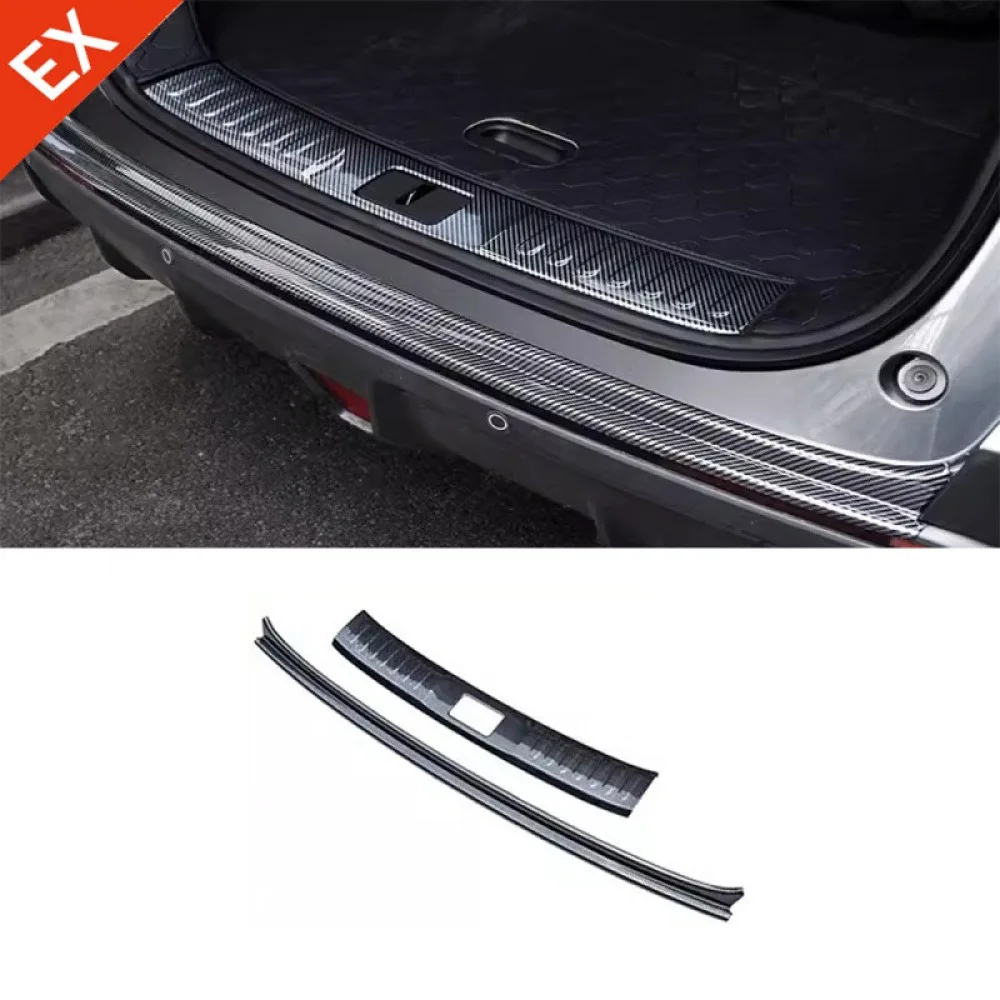 

For CHANGAN Deepal S7 2023-2024 Carbon Plastics Car Rear Trunk Protector Plate Anti Hit/Dust Sill Decoration Cover Accessories