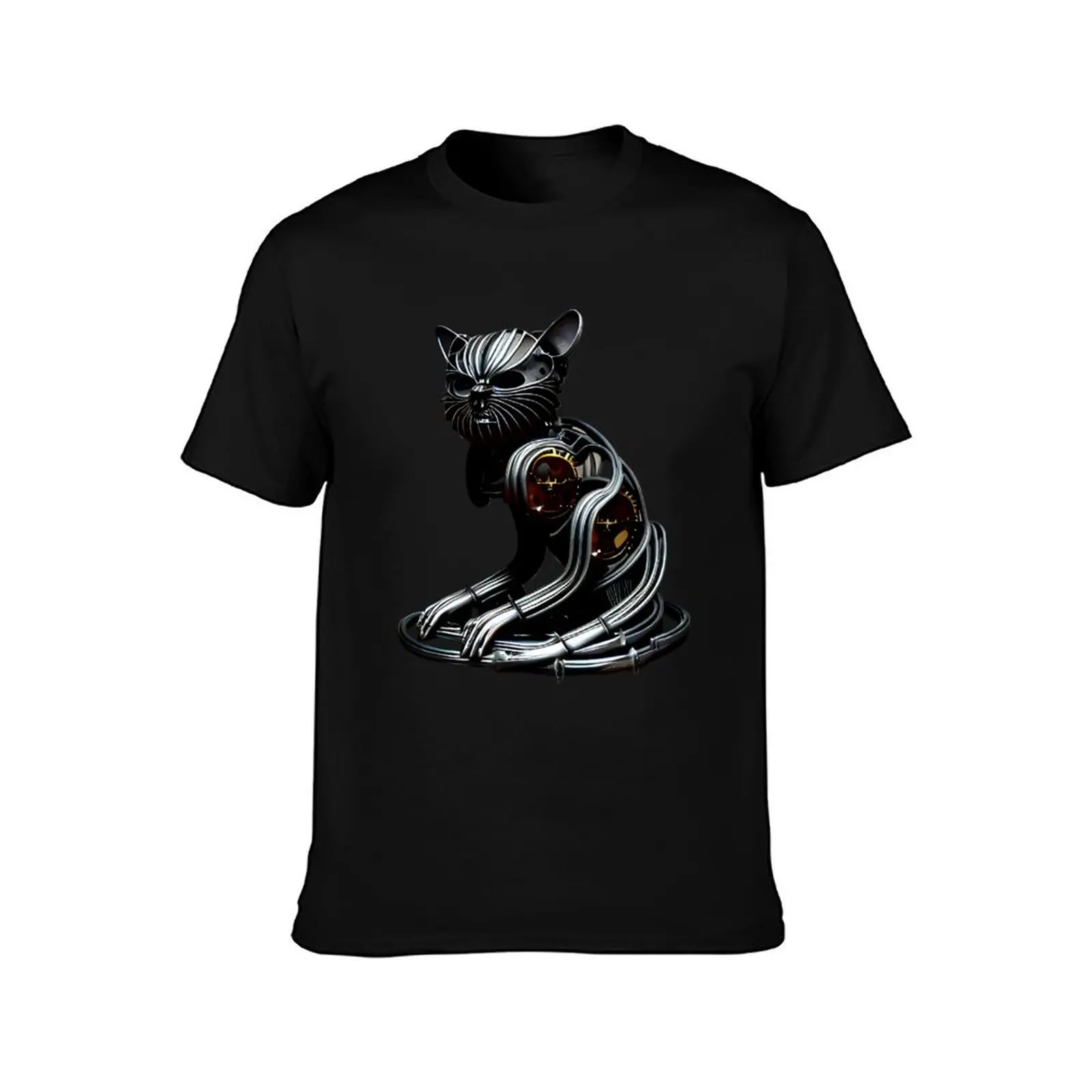 HR Giger Biomechanical Cat T-Shirt Lightweight Running Sports T-Shirt