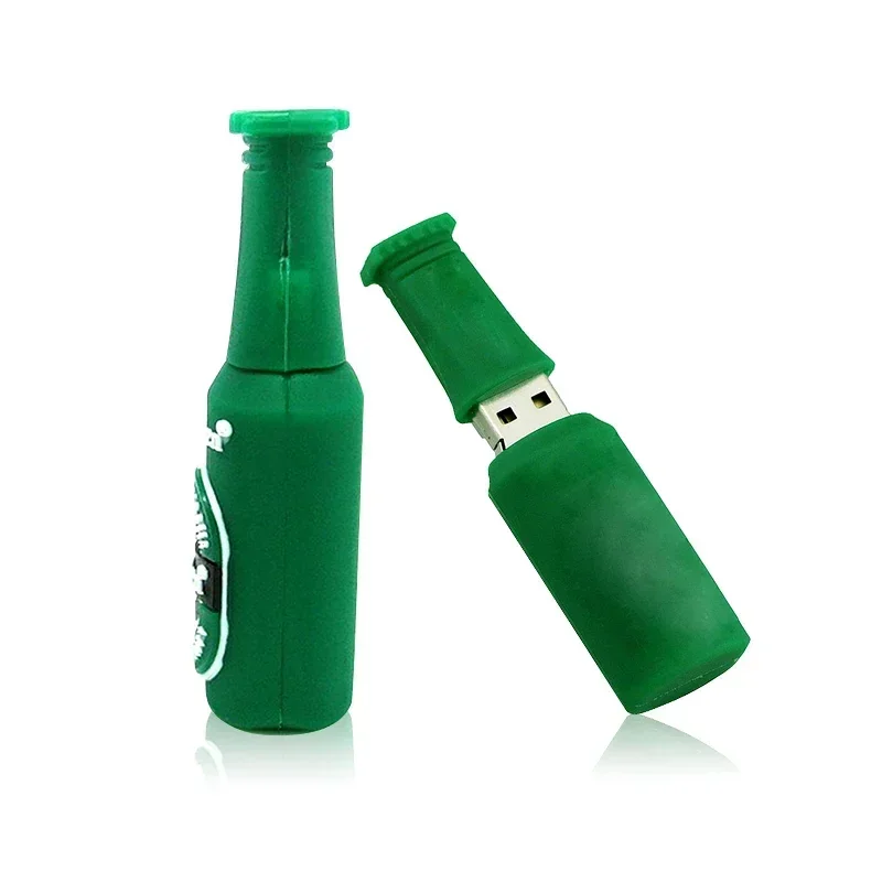 Clé USB créative en forme de bouteille de bière, support à mémoire de 4 Go 8 Go 16 Go 32 Go 64 Go 128 Go 256 Go