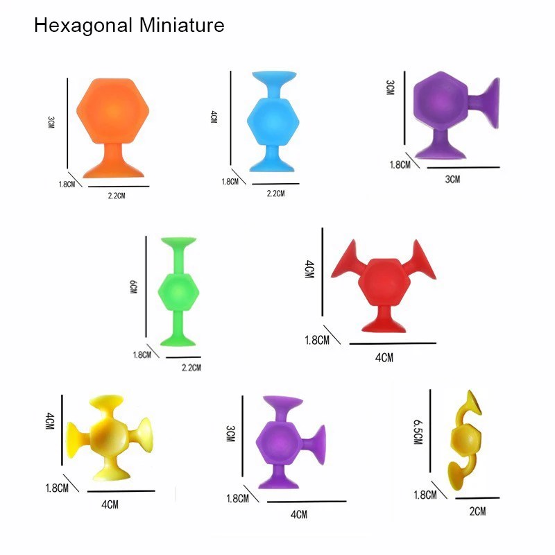 Suction cup soft block suction, suction, adhesive, and children's puzzle DIY versatile building block toys