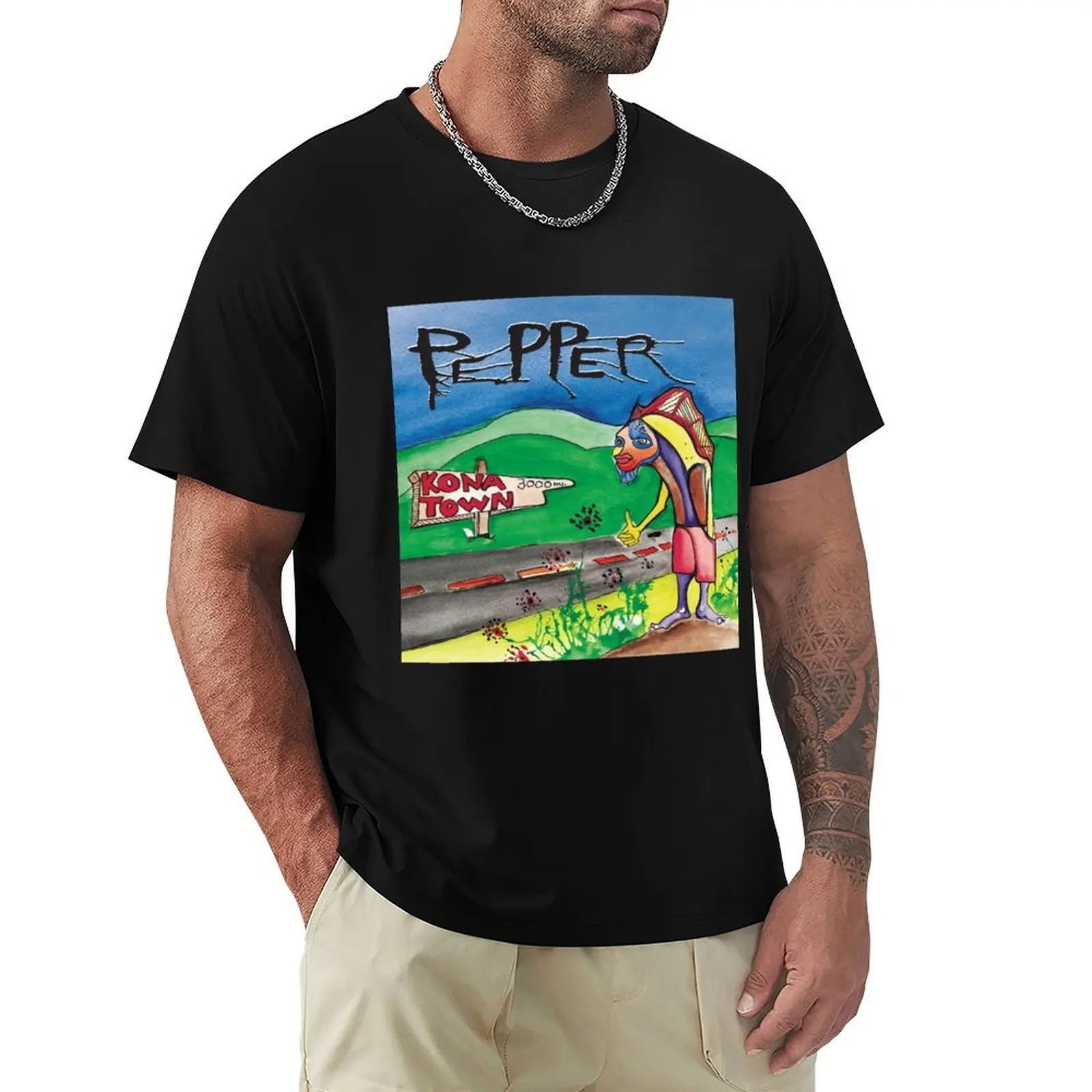 

Pepper kona town T-Shirt Relaxed Casual Short Sleeve Tee
