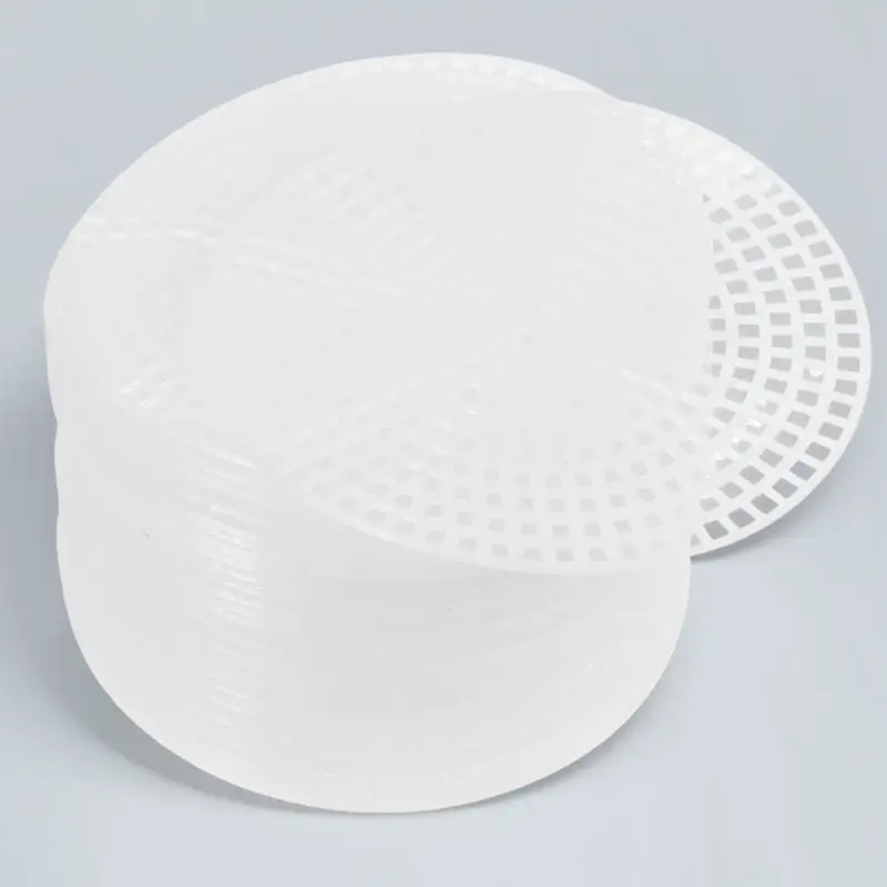 30 قطعة لوحة شبكية مستديرة بغرز متقاطعة 7.7 سنتيمتر ورقة بلاستيكية قابلة للقطع لتقوم بها بنفسك حقيبة أسفل بطانة المشاريع الحرفية الأبيض متعددة الأغراض