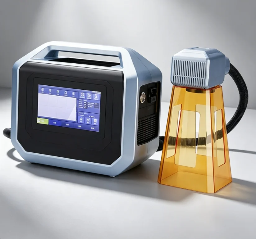 Portable Handheld Fiber Laser Marking Machine 20/30/50W High Speed Engraver for Metal Hardware Gift LOGO QR Bar‑Code Text Image